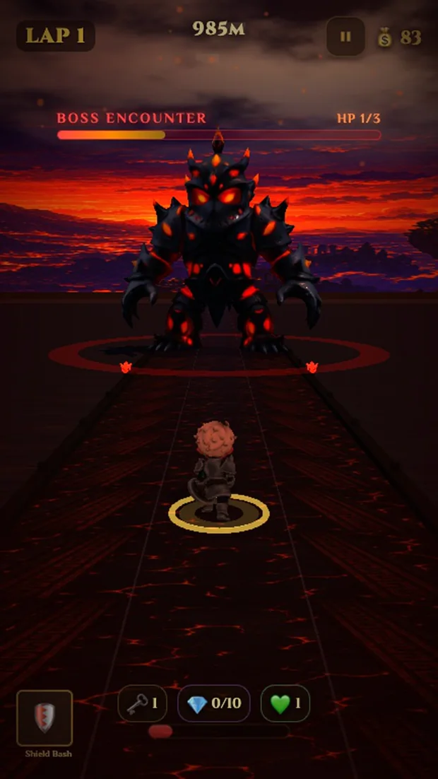 The Lava Titan boss